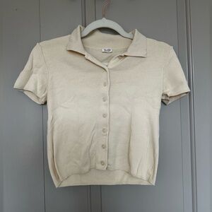 Brandy Melville John Galt Button Up Mini Tee